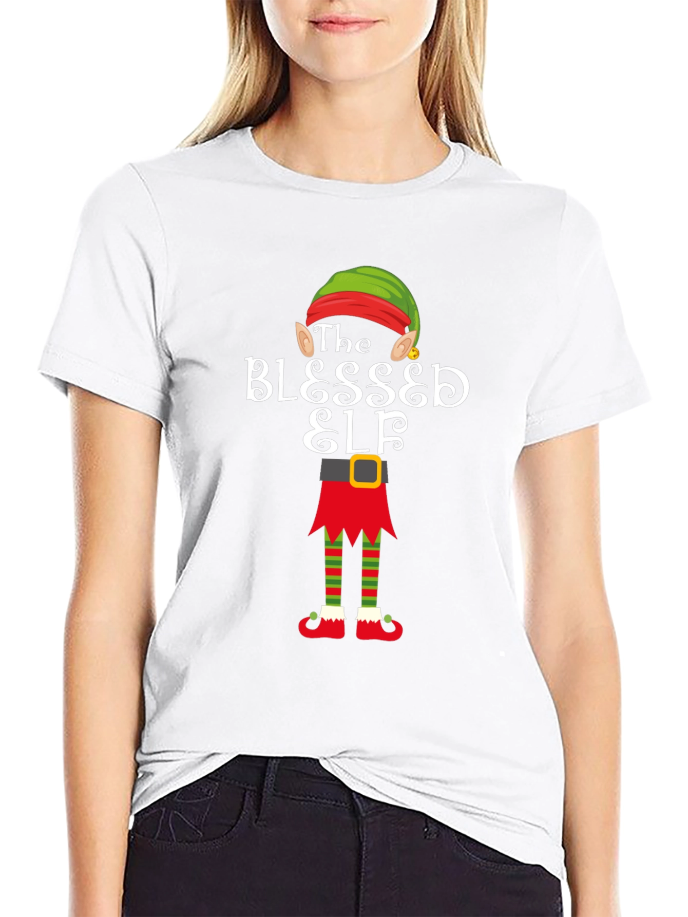 Blessed Elf Christmas T-Shirt - Holiday Festive Wear
