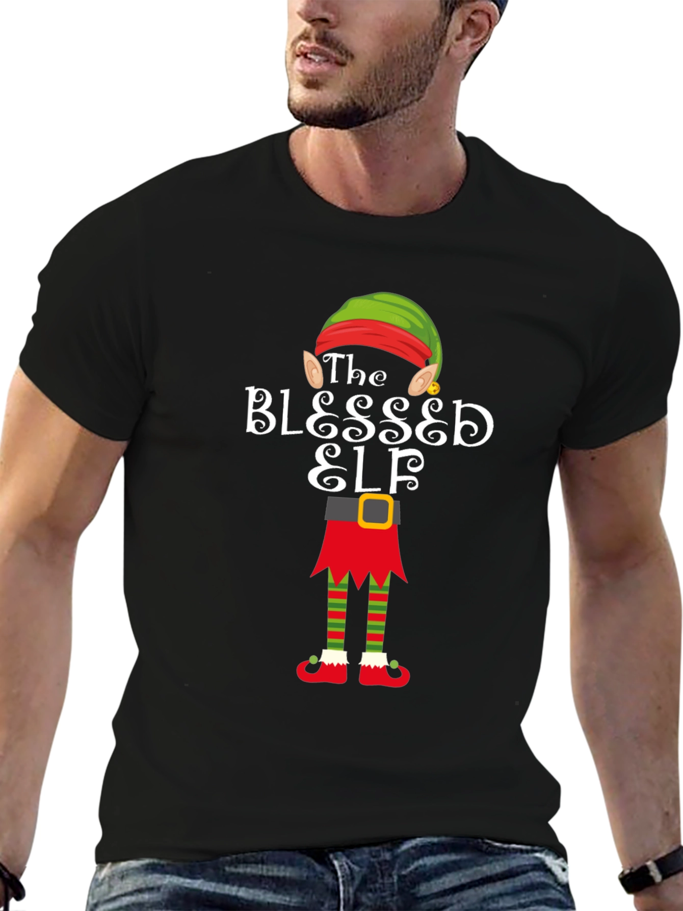 Blessed Elf Christmas T-Shirt - Holiday Festive Wear
