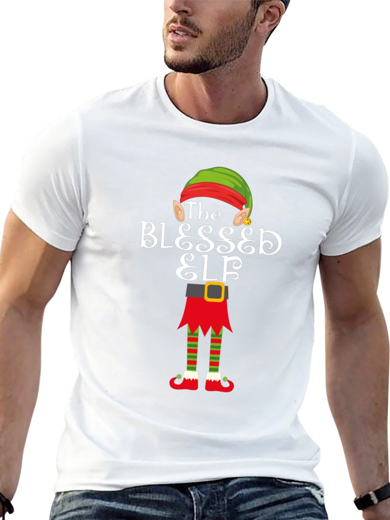 Blessed Elf Christmas T-Shirt - Holiday Festive Wear
