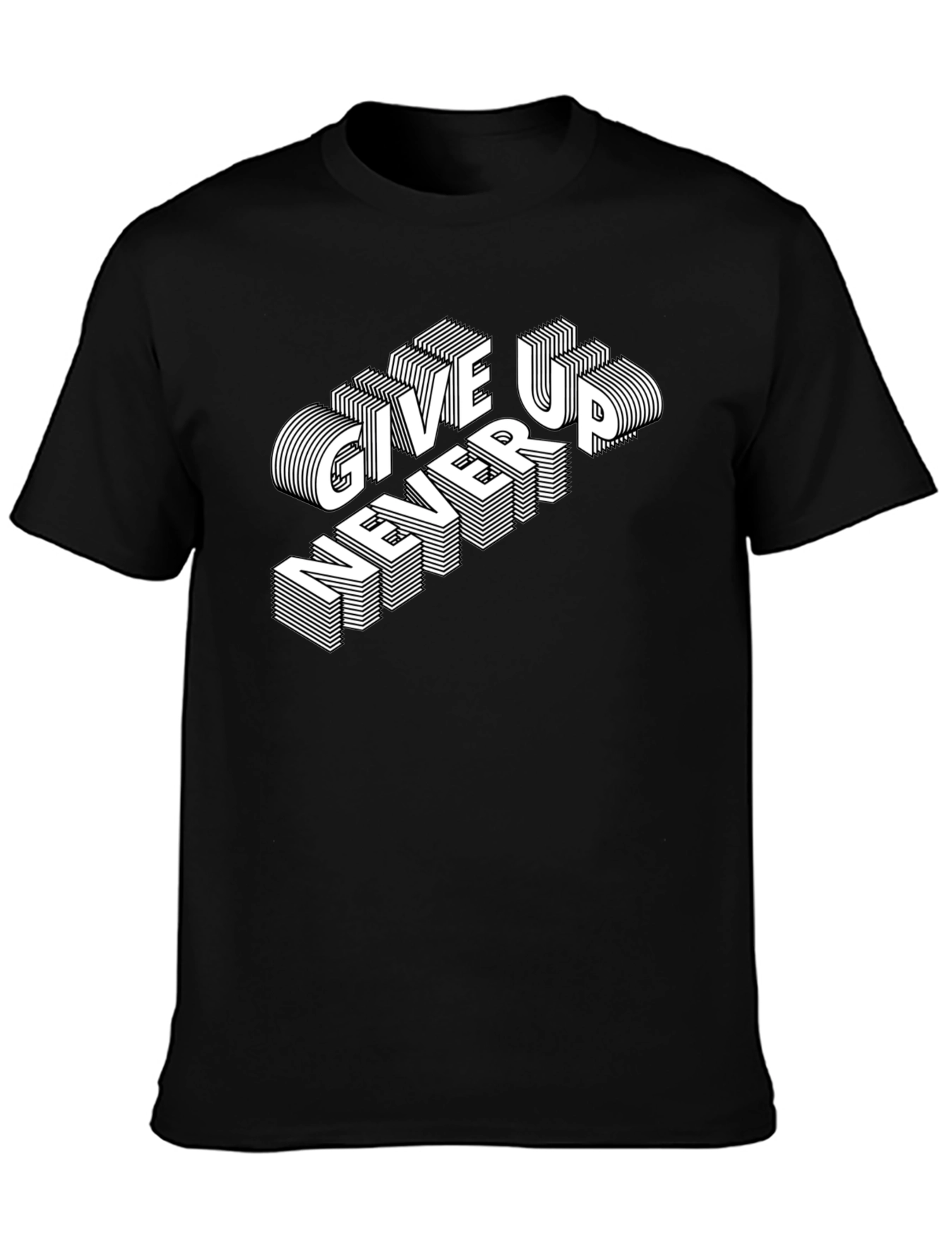 Never Give Up Graphic Tee - Stylish Statement Shirt