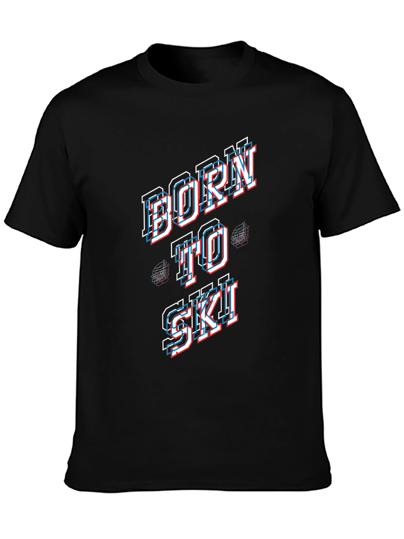 Born to Ski Black Graphic Tee