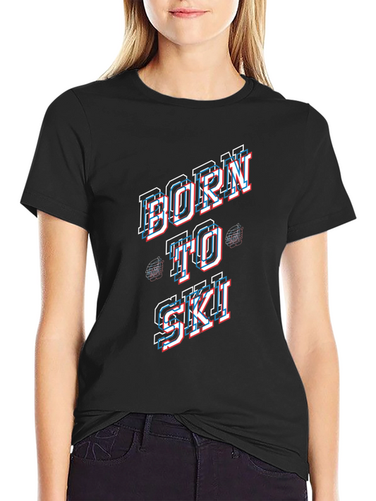 Born to Ski Black Graphic Tee