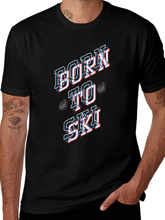 Born to Ski Black Graphic Tee