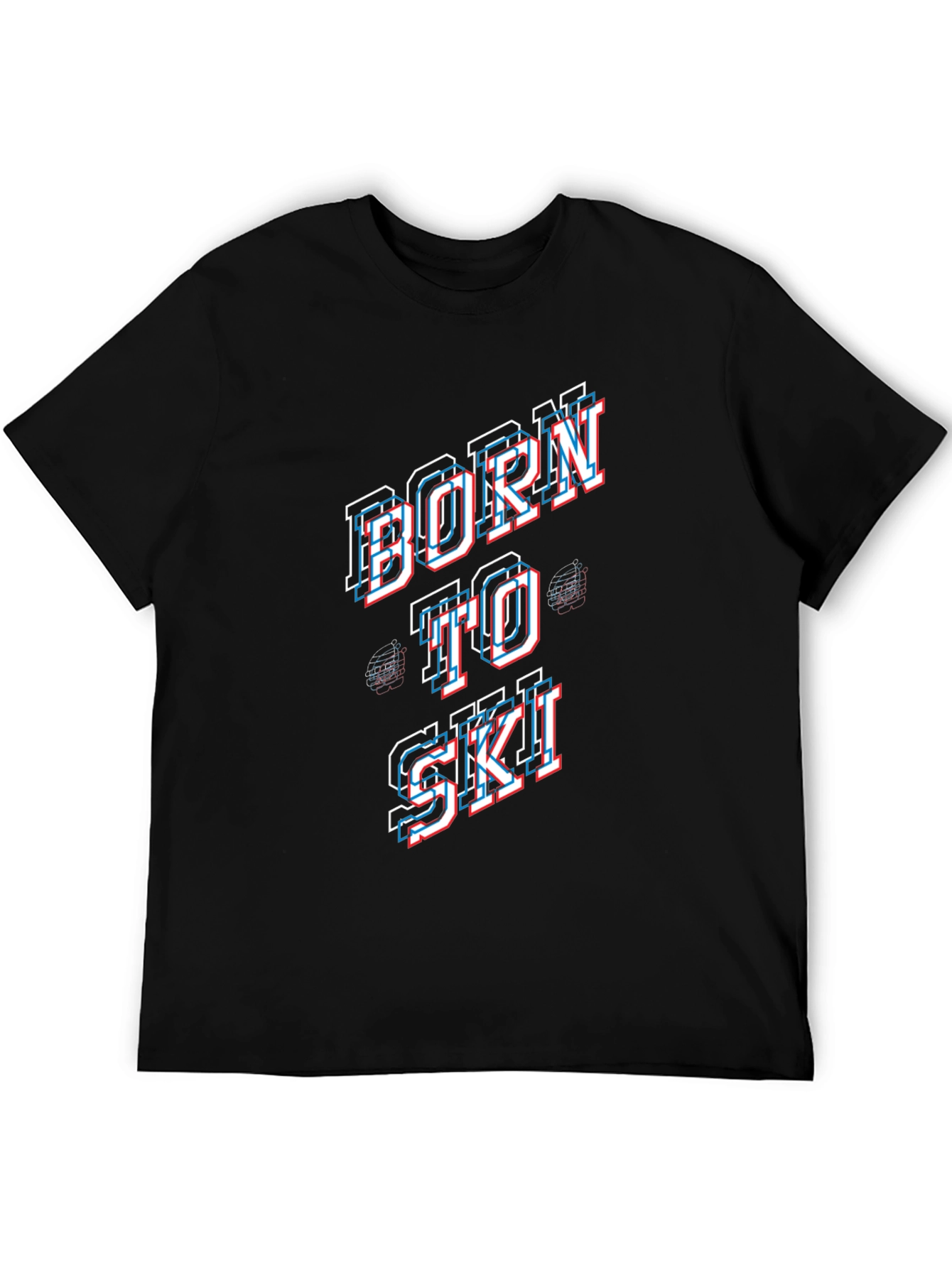 Born to Ski Black Graphic Tee