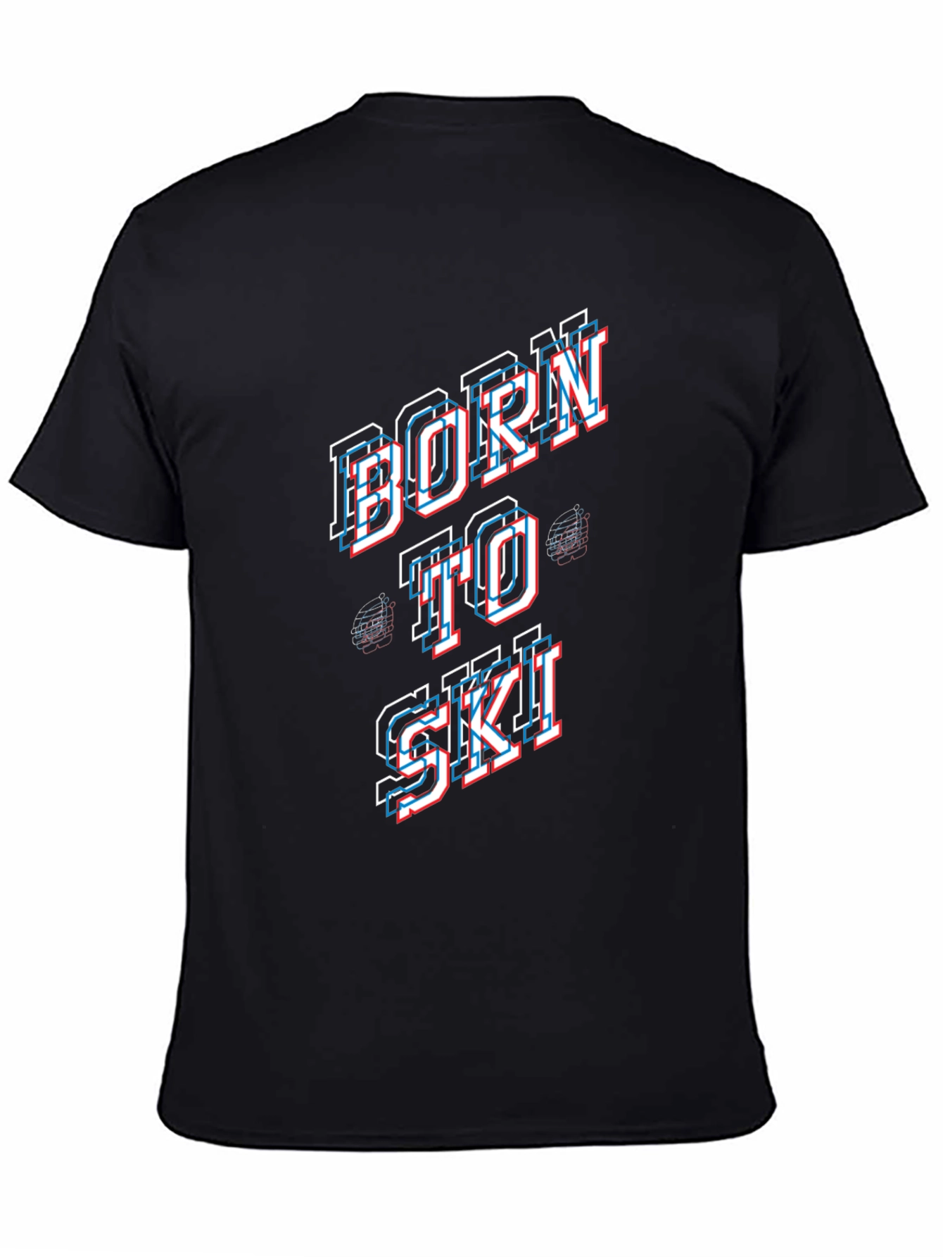 Born to Ski Black Graphic Tee