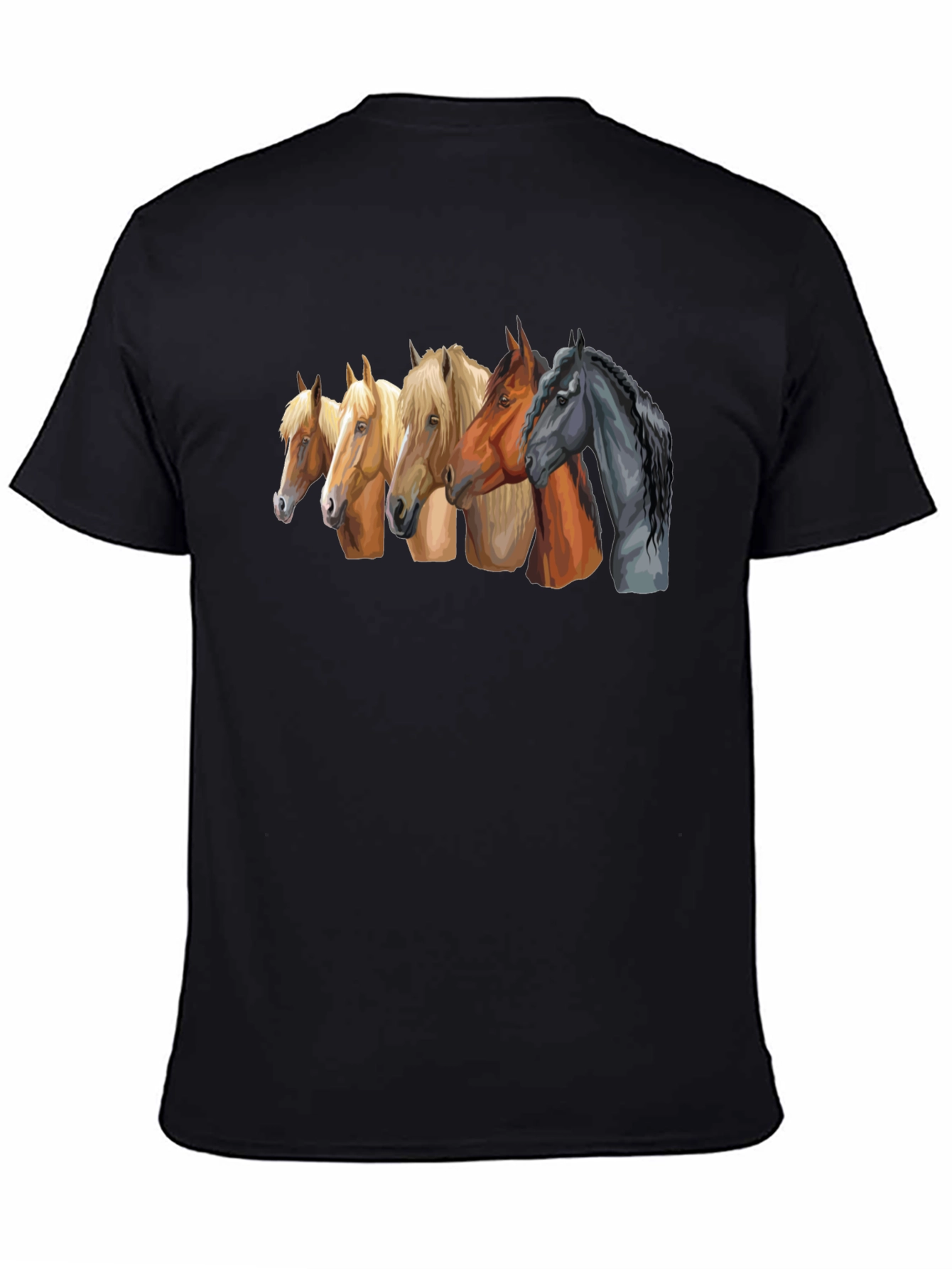 Horse Breed Tee - Black Graphic T-Shirt