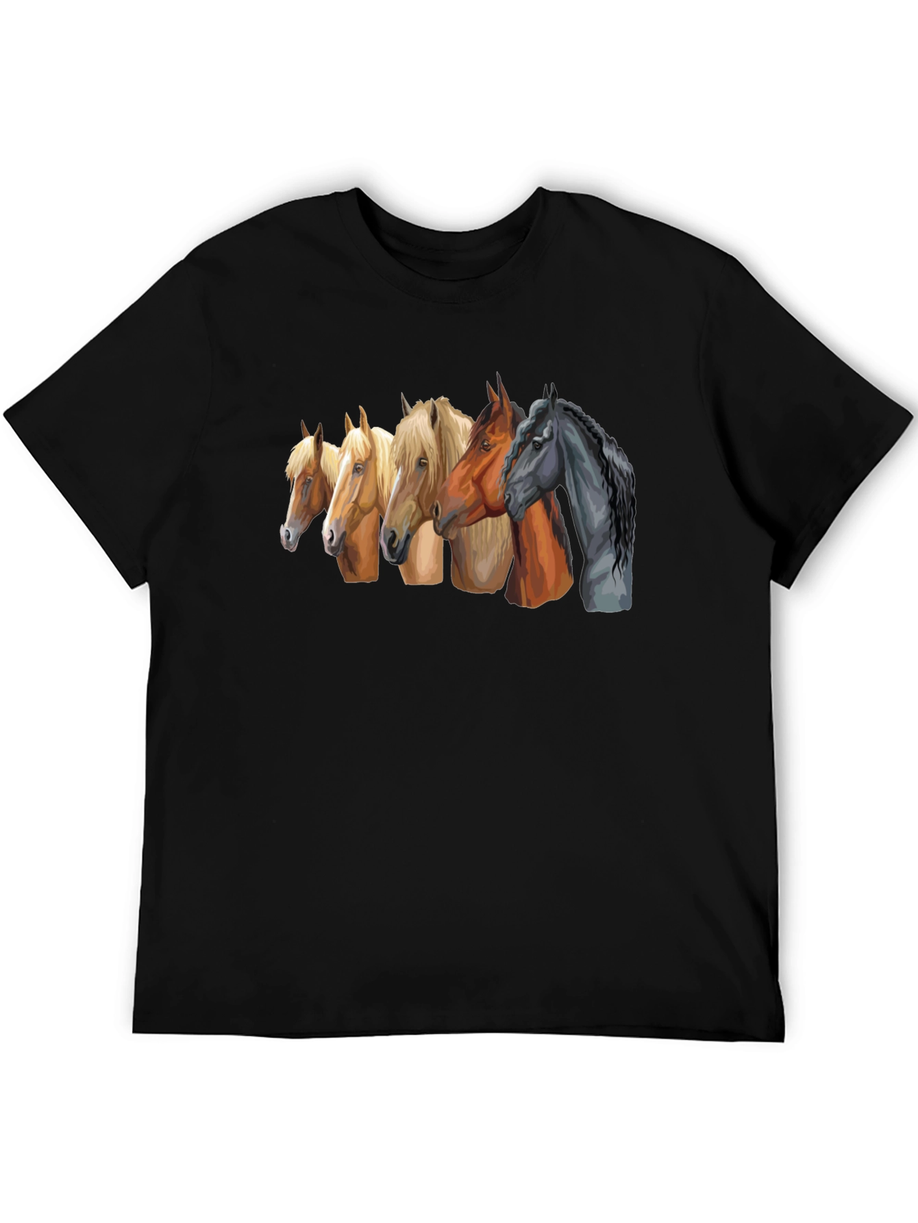 Horse Breed Tee - Black Graphic T-Shirt