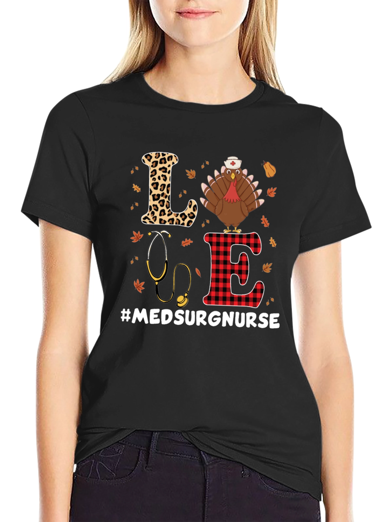 Med Surg Nurse Thanksgiving Turkey T-Shirt