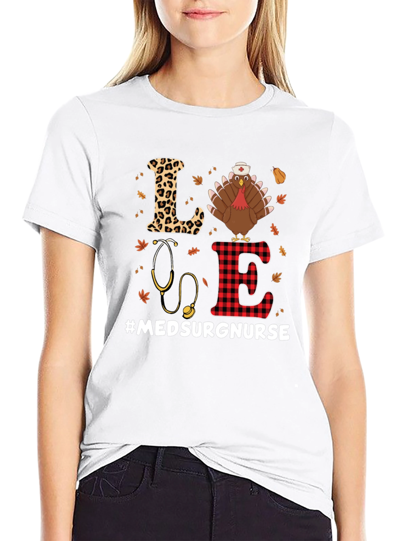 Med Surg Nurse Thanksgiving Turkey T-Shirt