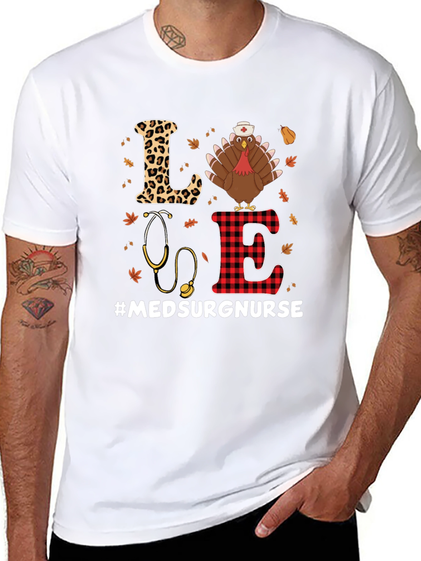 Med Surg Nurse Thanksgiving Turkey T-Shirt