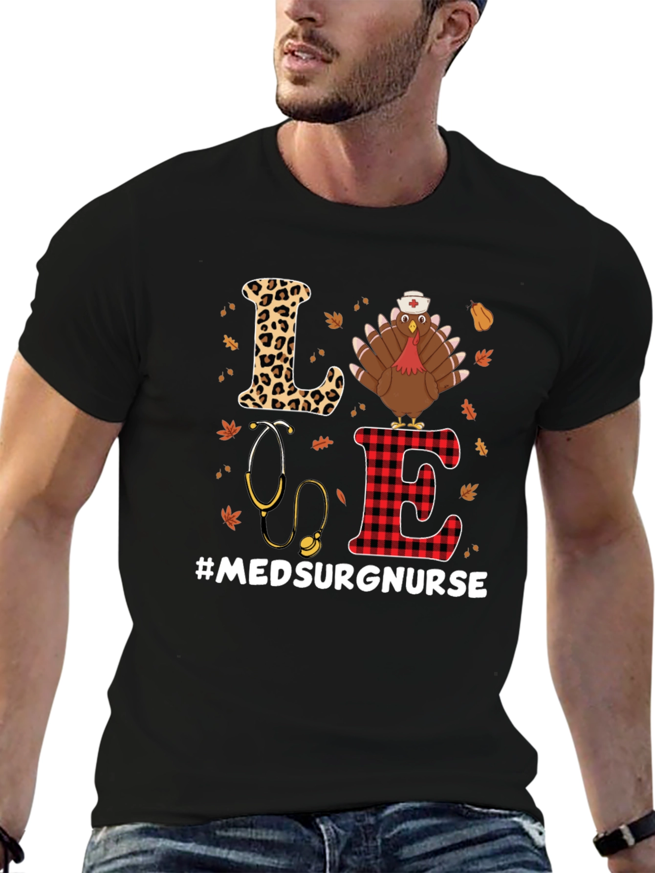 Med Surg Nurse Thanksgiving Turkey T-Shirt