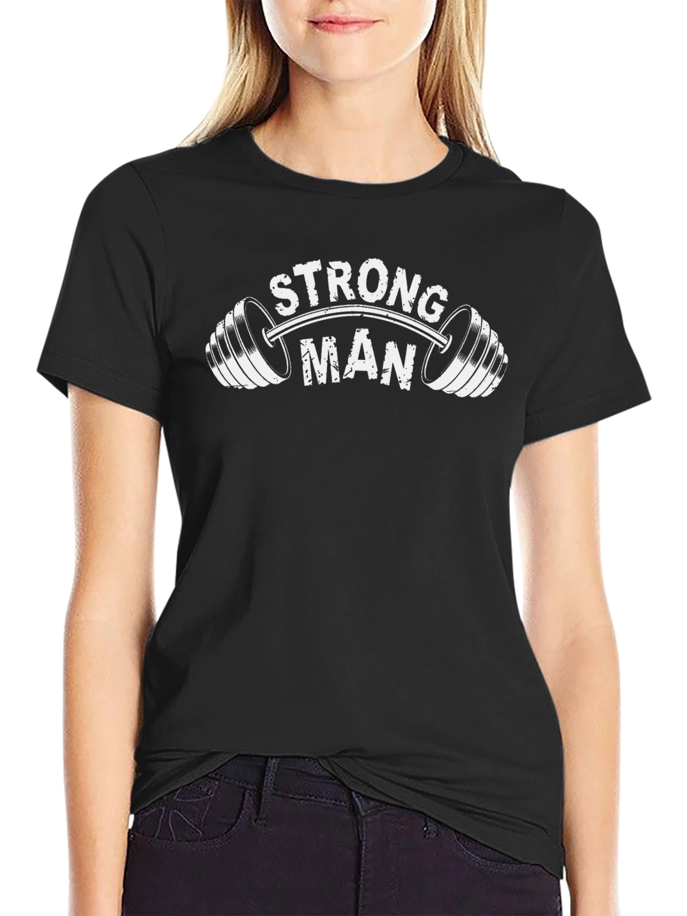 Strong Man Graphic Tee - Black