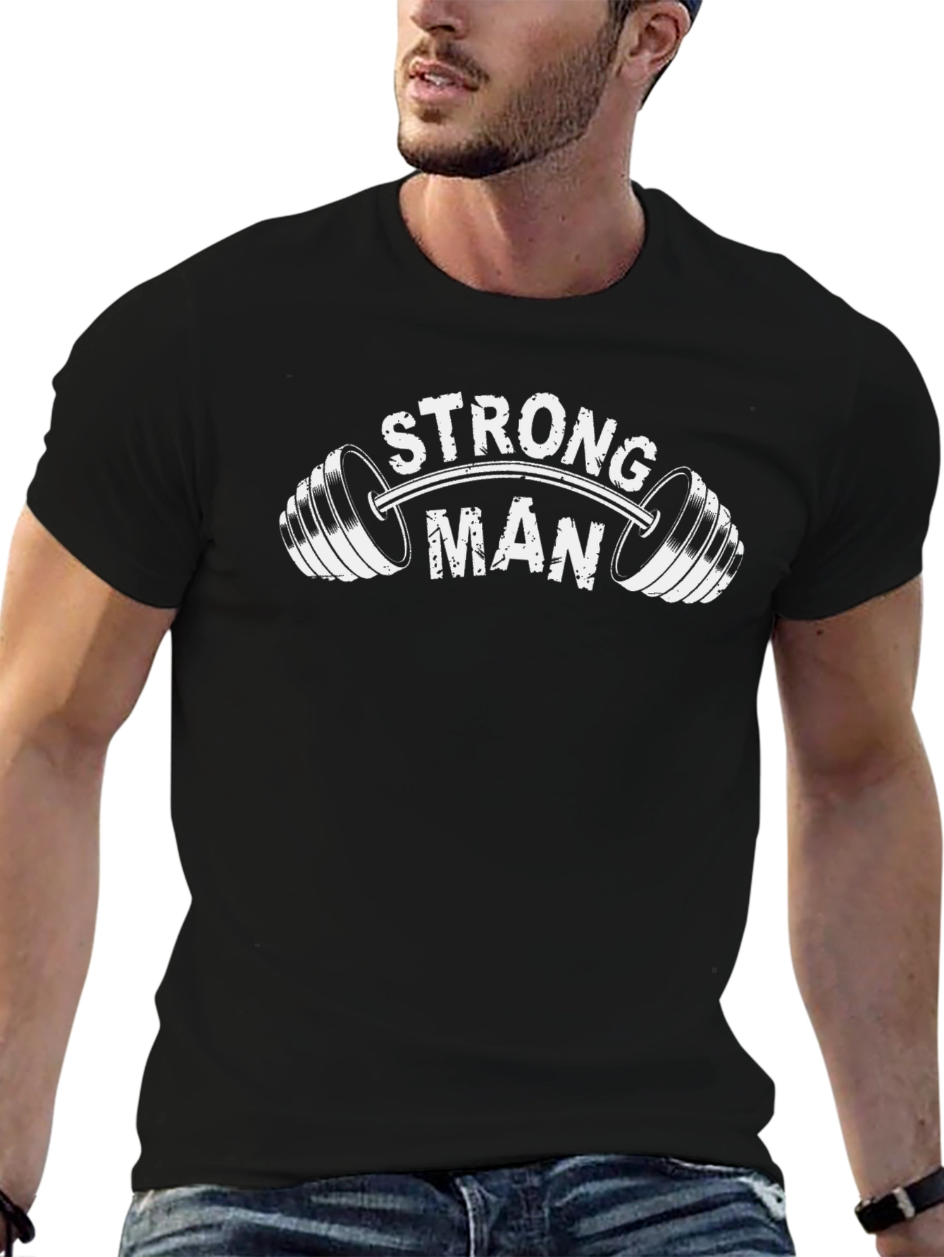 Strong Man Graphic Tee - Black
