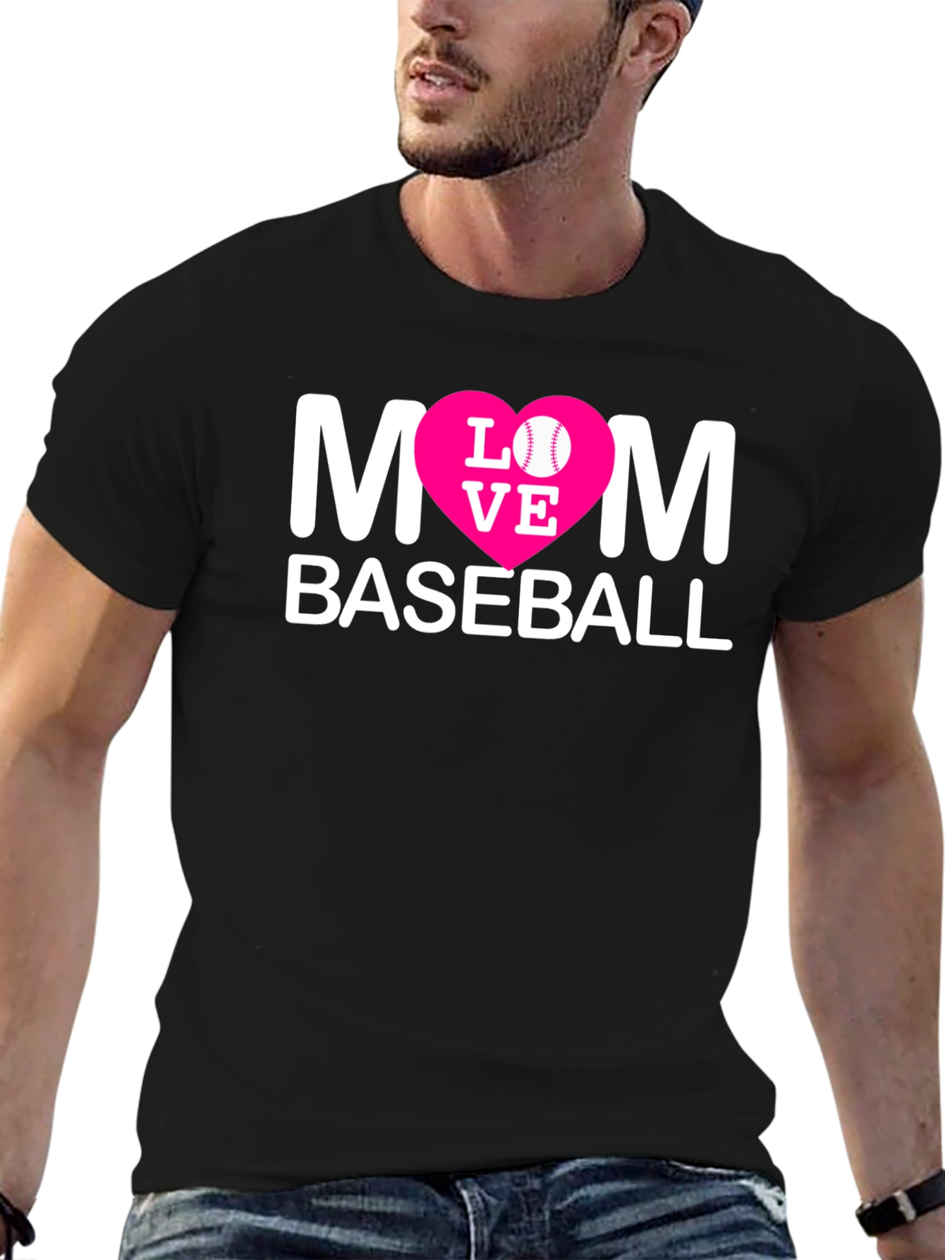Mom Baseball T-Shirt - Love Design