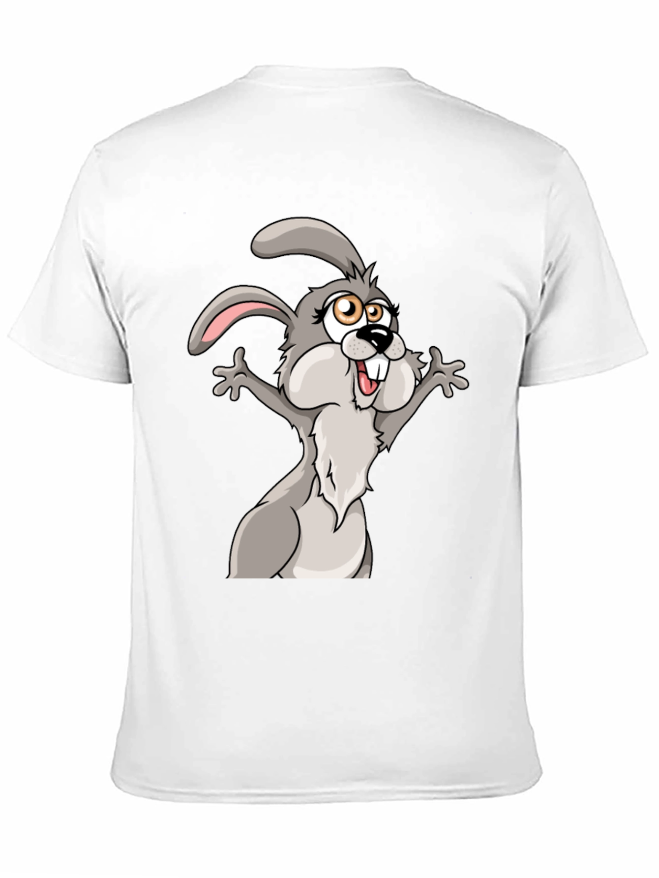 Funny Cartoon Bunny T-Shirt - Black