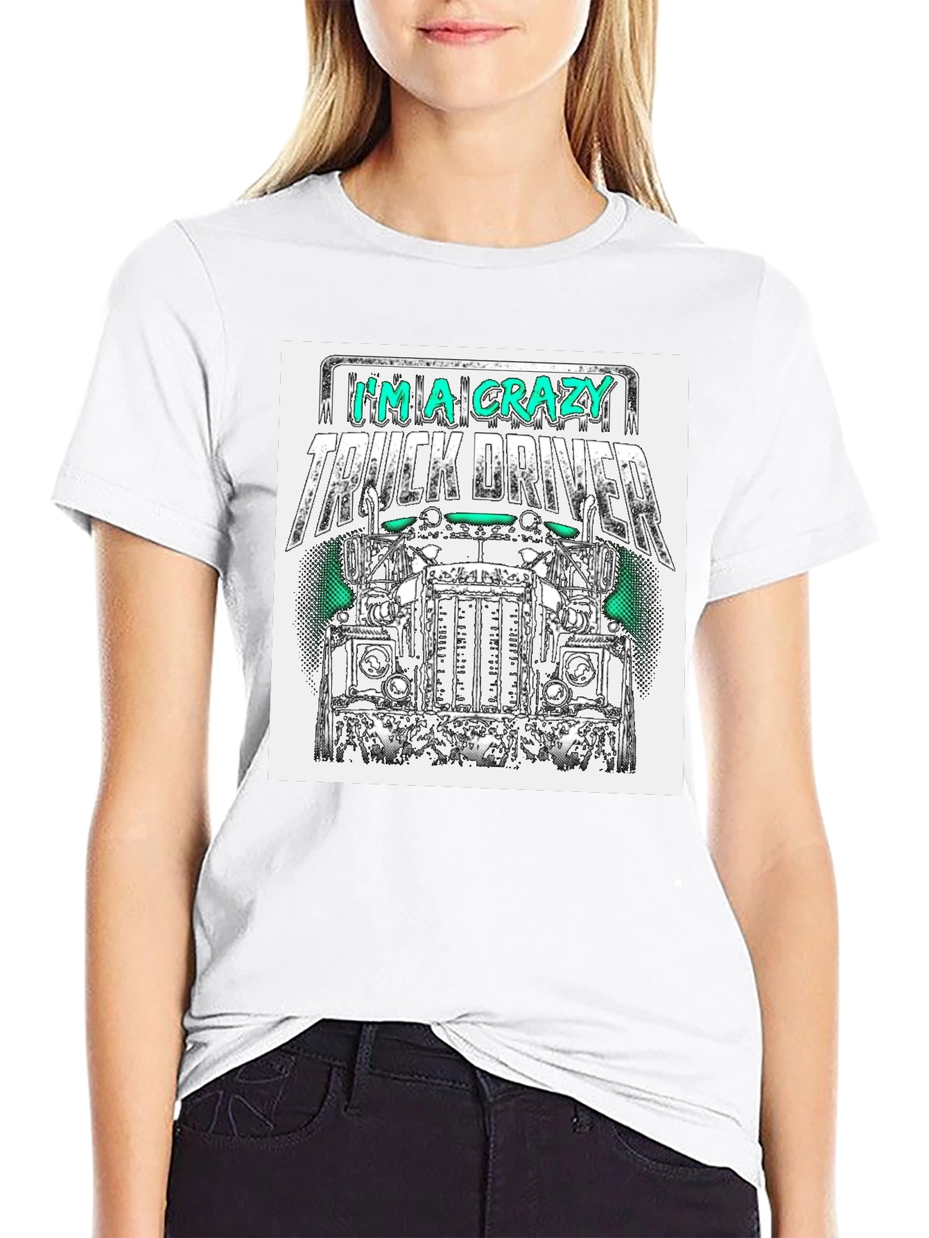 Crazy Truck Driver T-Shirt - Mens Black Tee