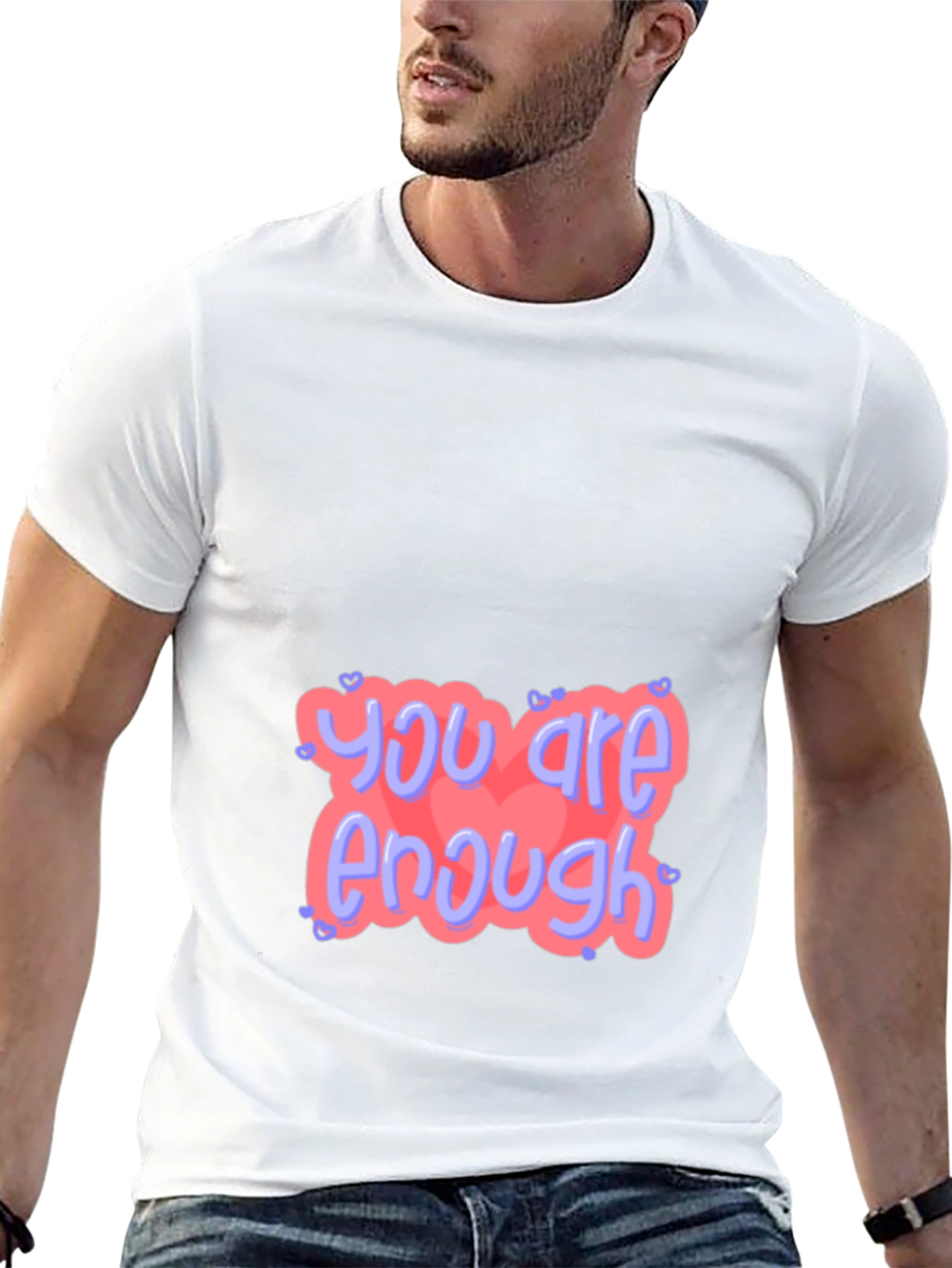 You Are Enough Graphic Tee - Positive Vibes
