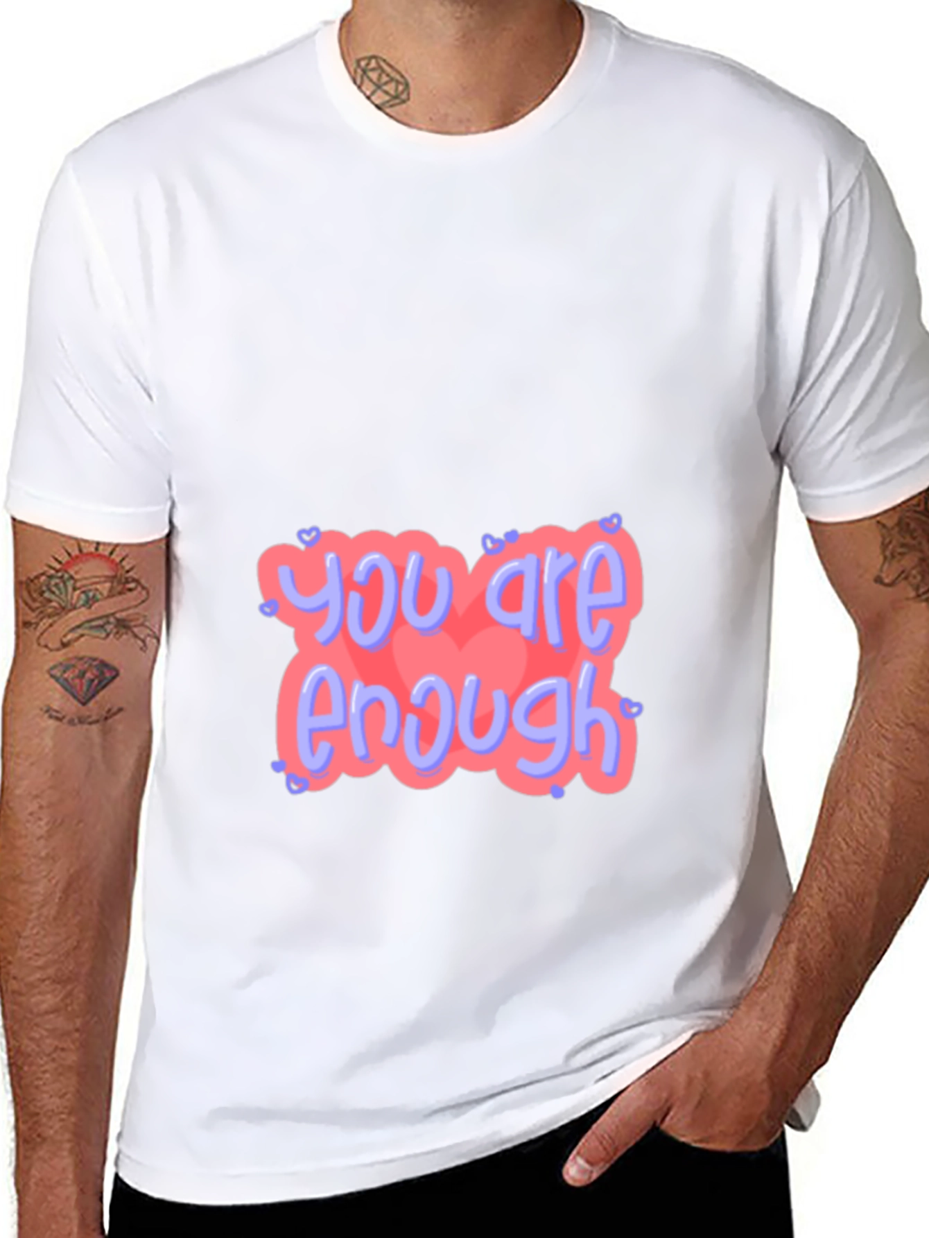 You Are Enough Graphic Tee - Positive Vibes