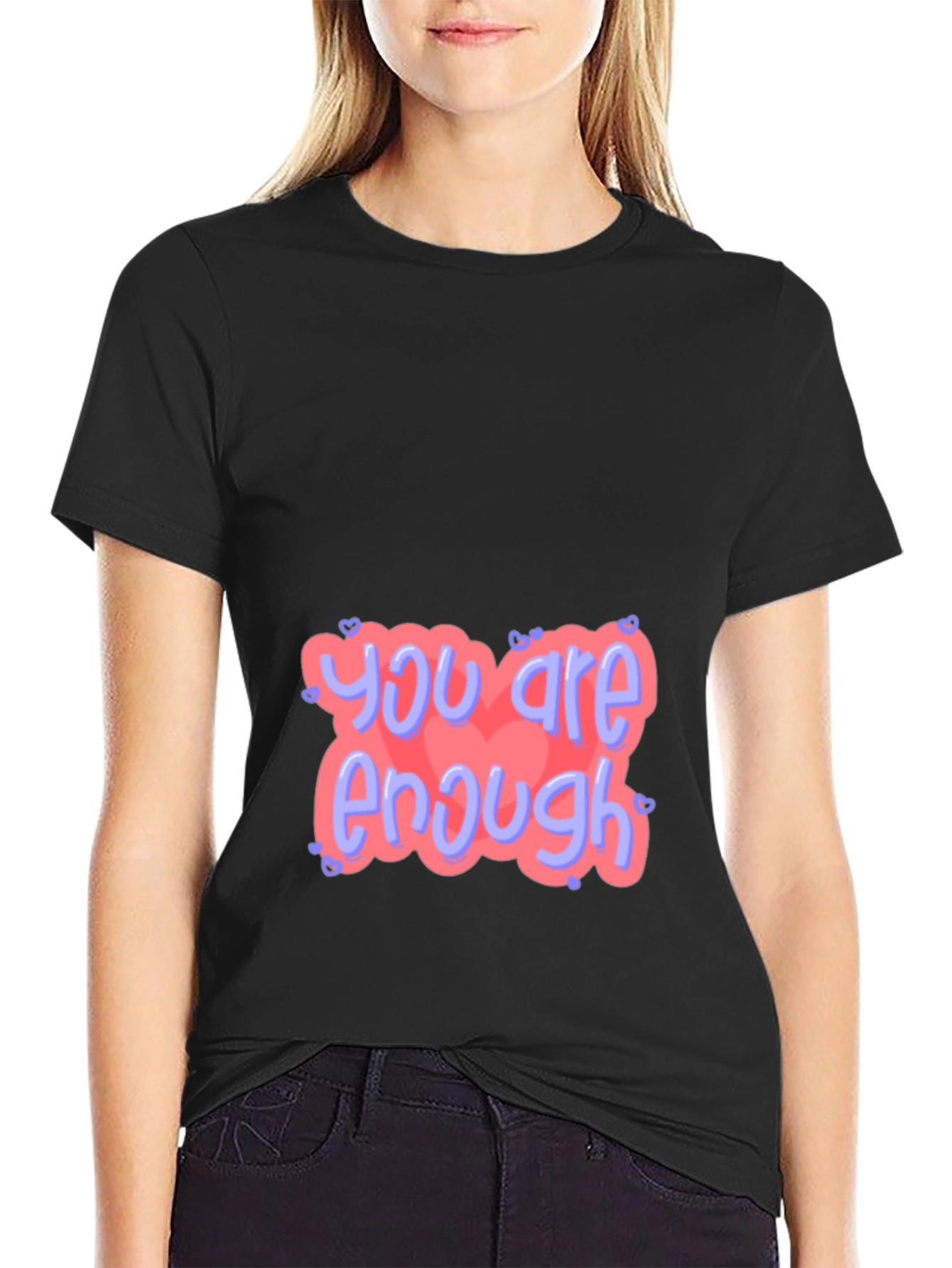 You Are Enough Graphic Tee - Positive Vibes