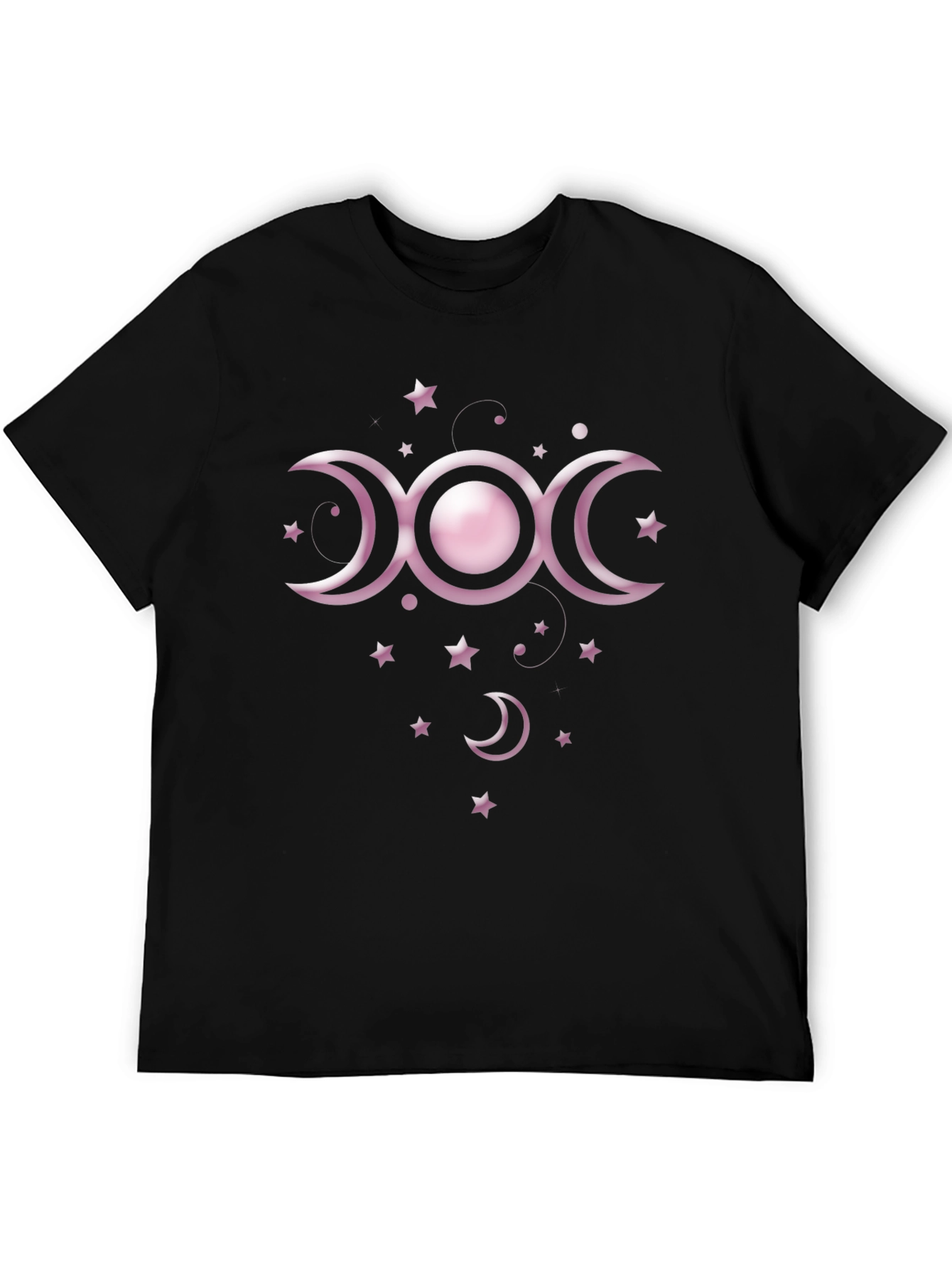 Triple Moon Goddess Black T-Shirt