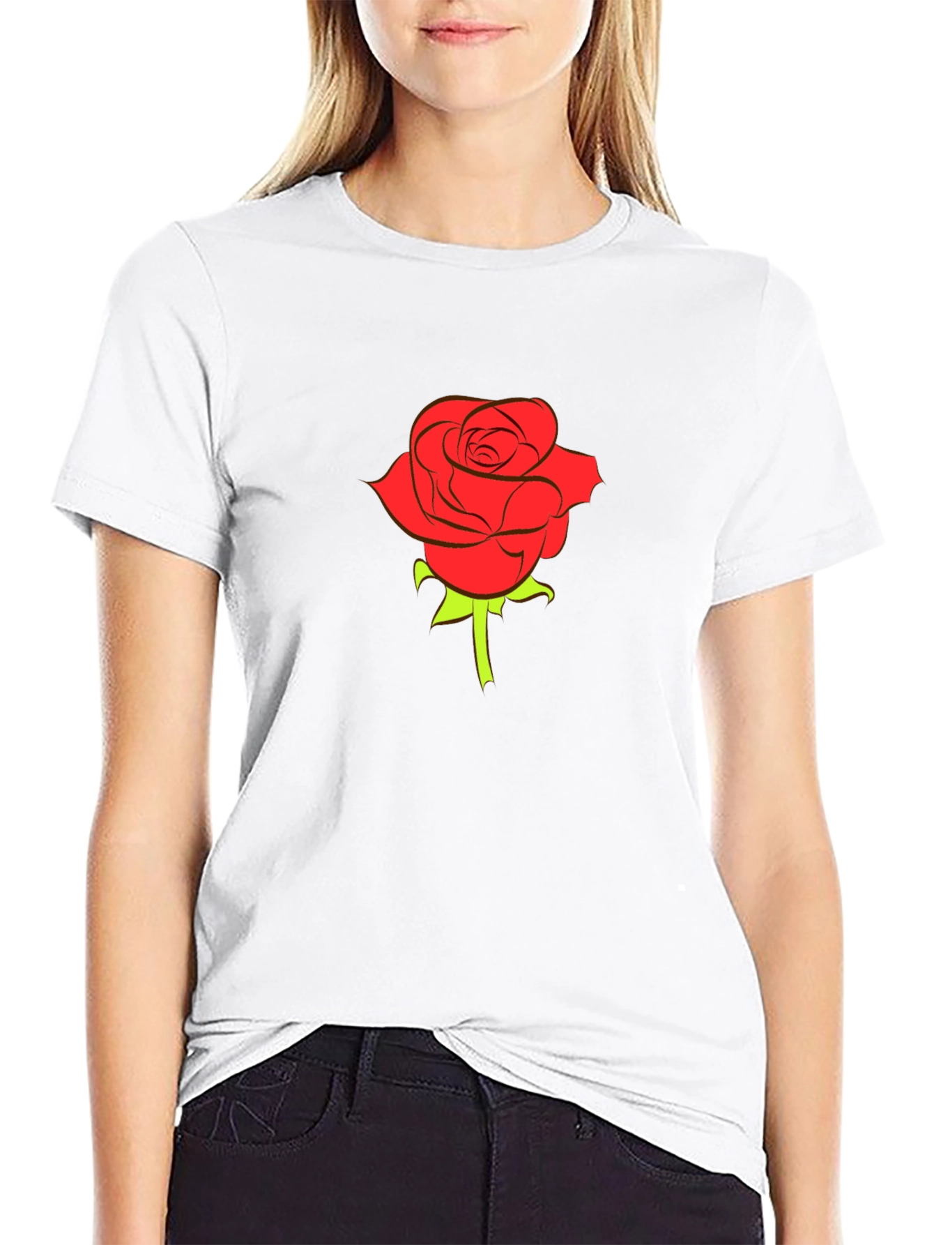 Black Rose Graphic Tee - Stylish Menswear