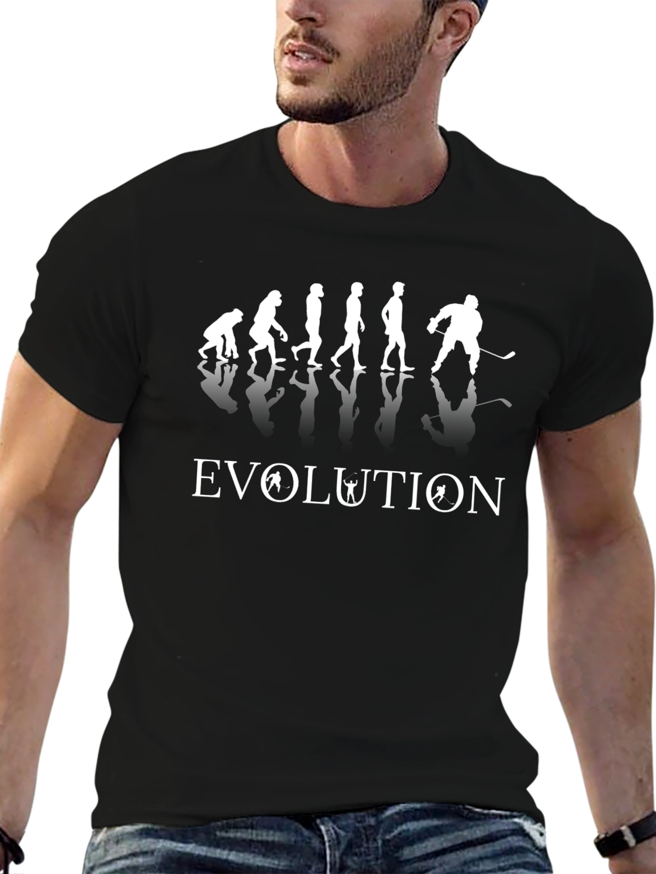Hockey Evolution T-Shirt - Black Tee