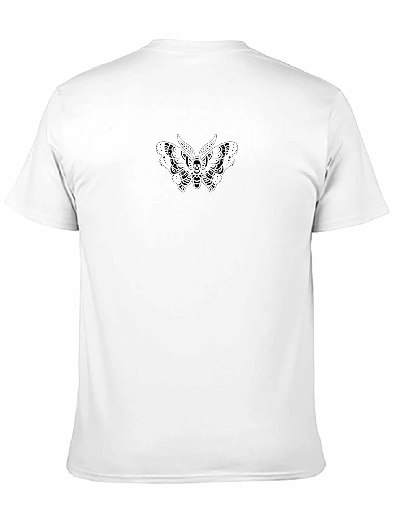 Mens Black Tee with Butterfly Graphic