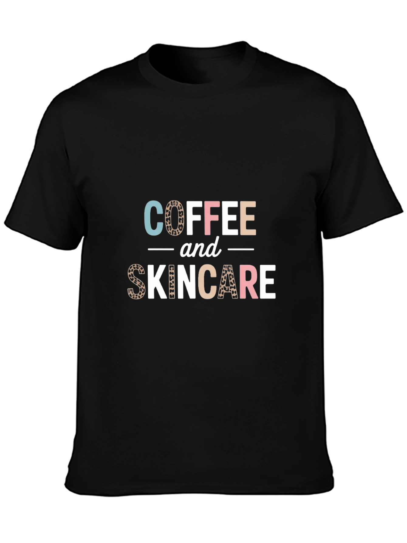 Coffee & Skincare T-Shirt - Leopard Print