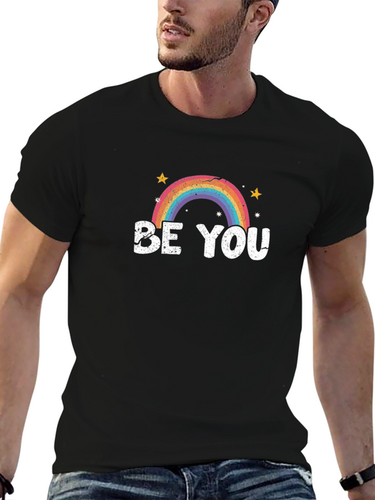 Be You Rainbow Graphic Tee