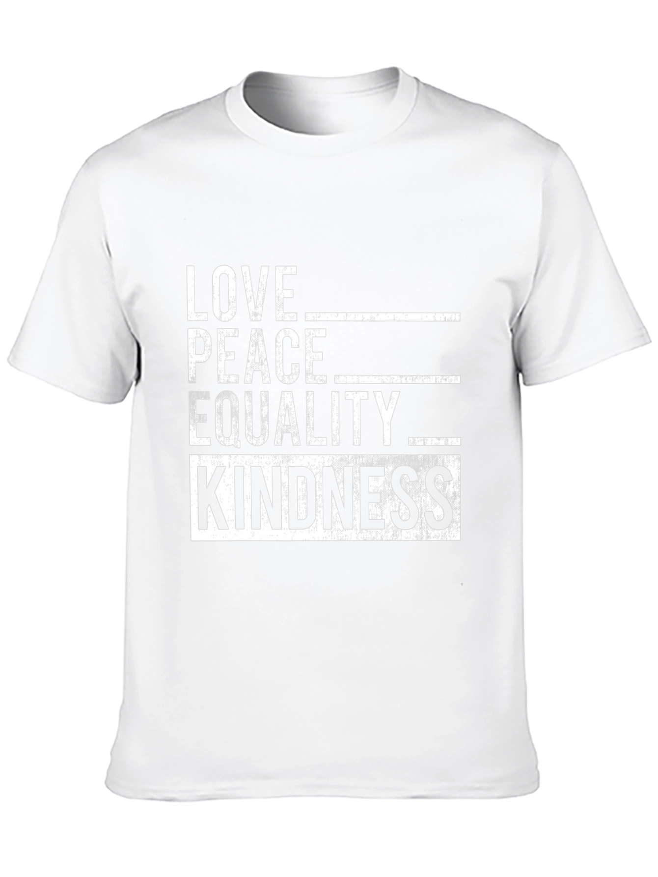 Love Peace Equality Kindness Graphic Tee - Black
