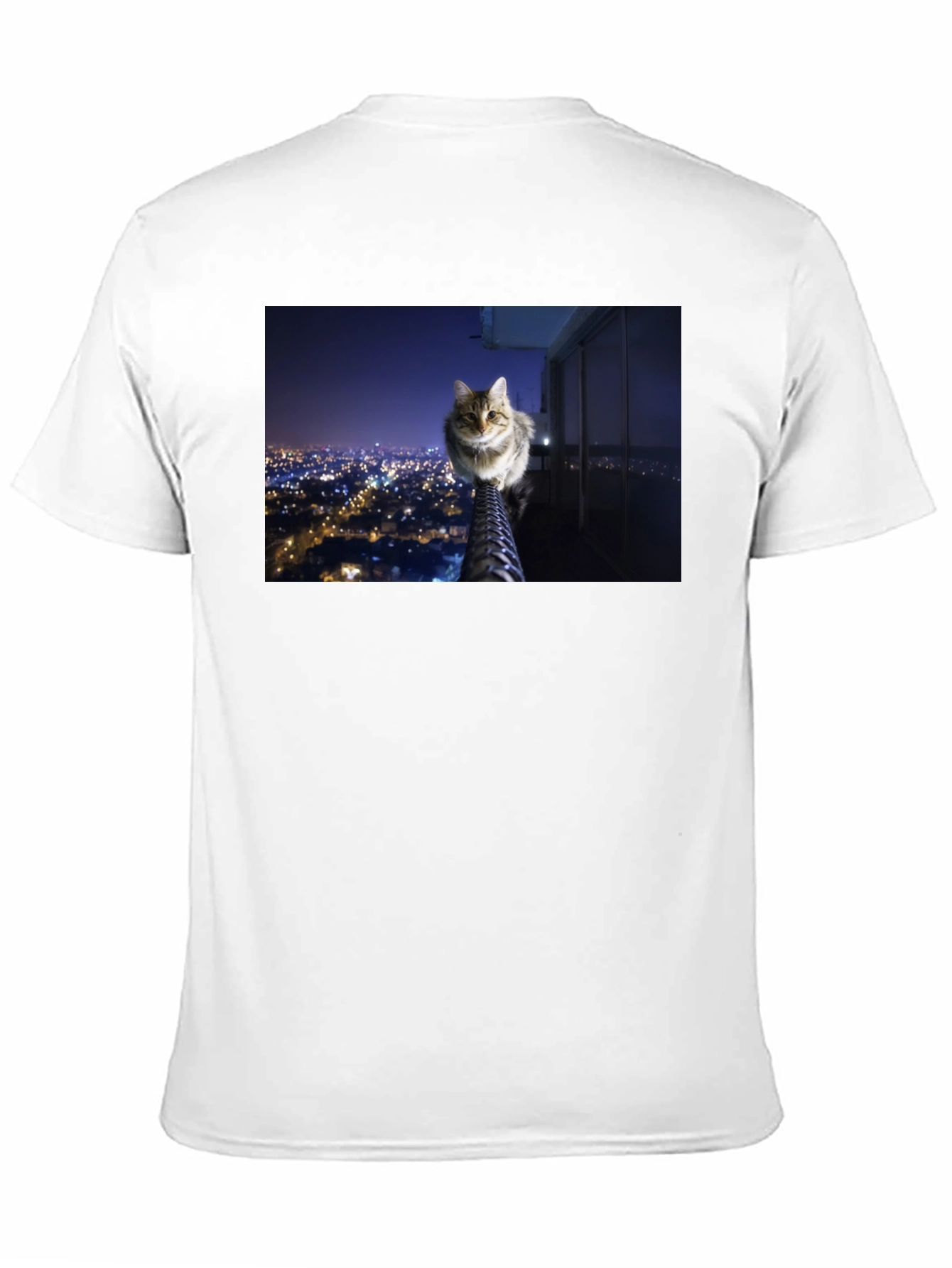 Cat on City View T-Shirt