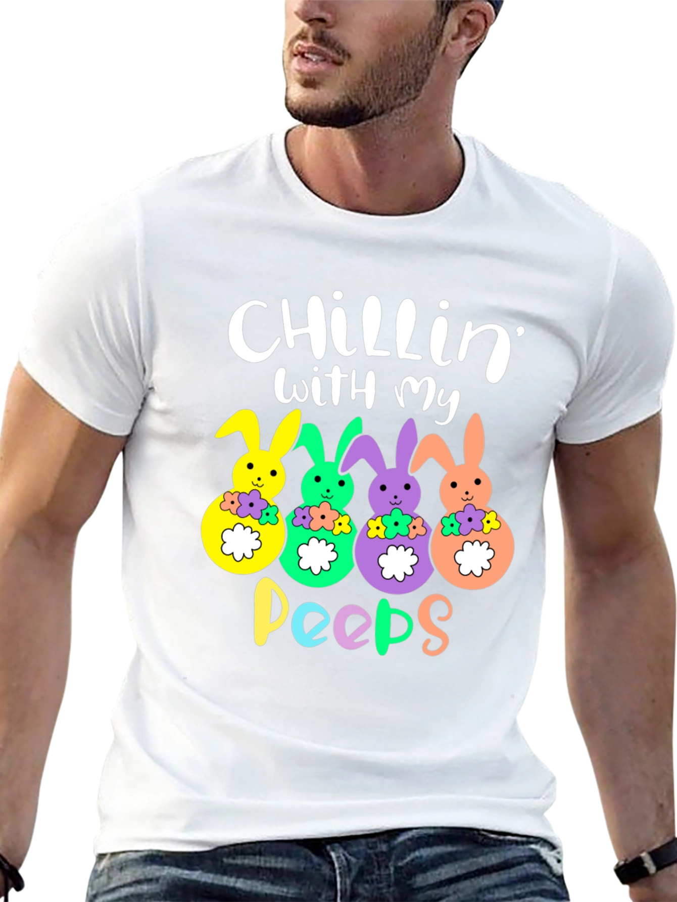 Chillin with My Peeps Easter Bunny T-Shirt