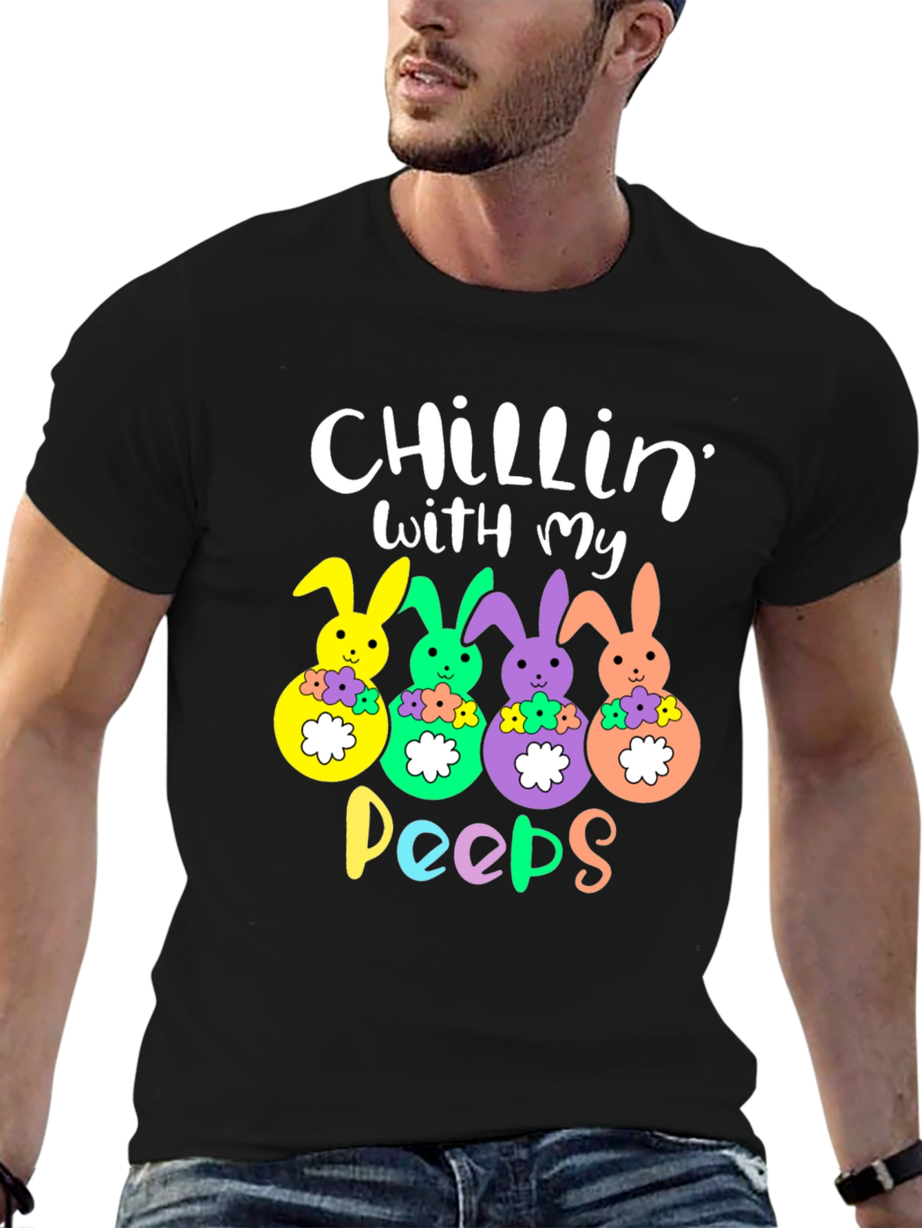 Chillin with My Peeps Easter Bunny T-Shirt