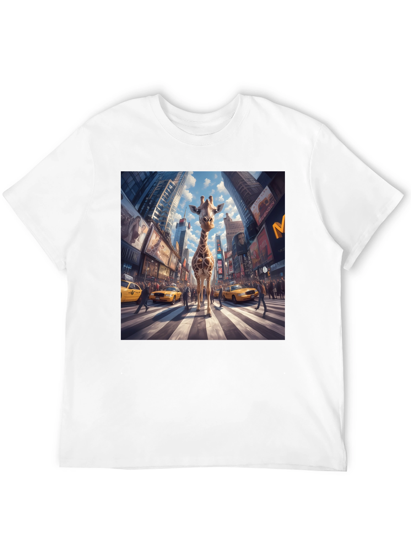 Giraffe in Times Square Black Tee