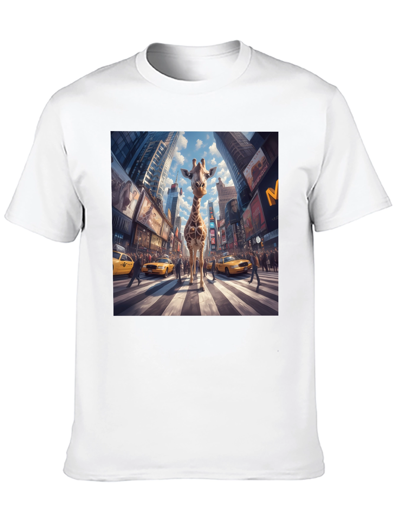 Giraffe in Times Square Black Tee