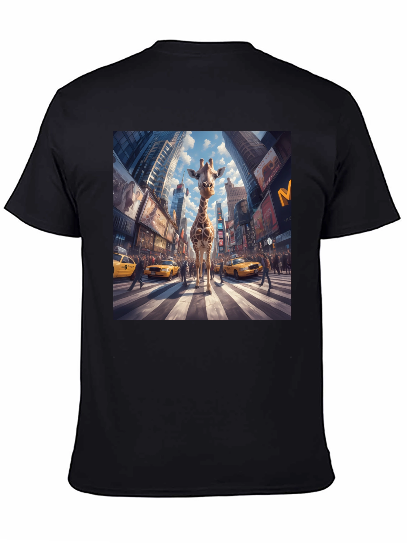 Giraffe in Times Square Black Tee