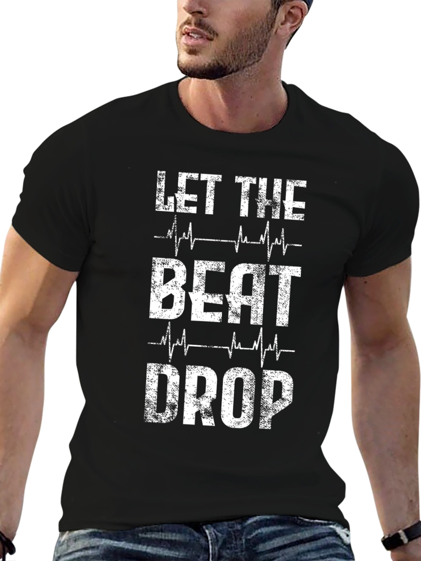 Let The Beat Drop T-Shirt - Black Graphic Tee
