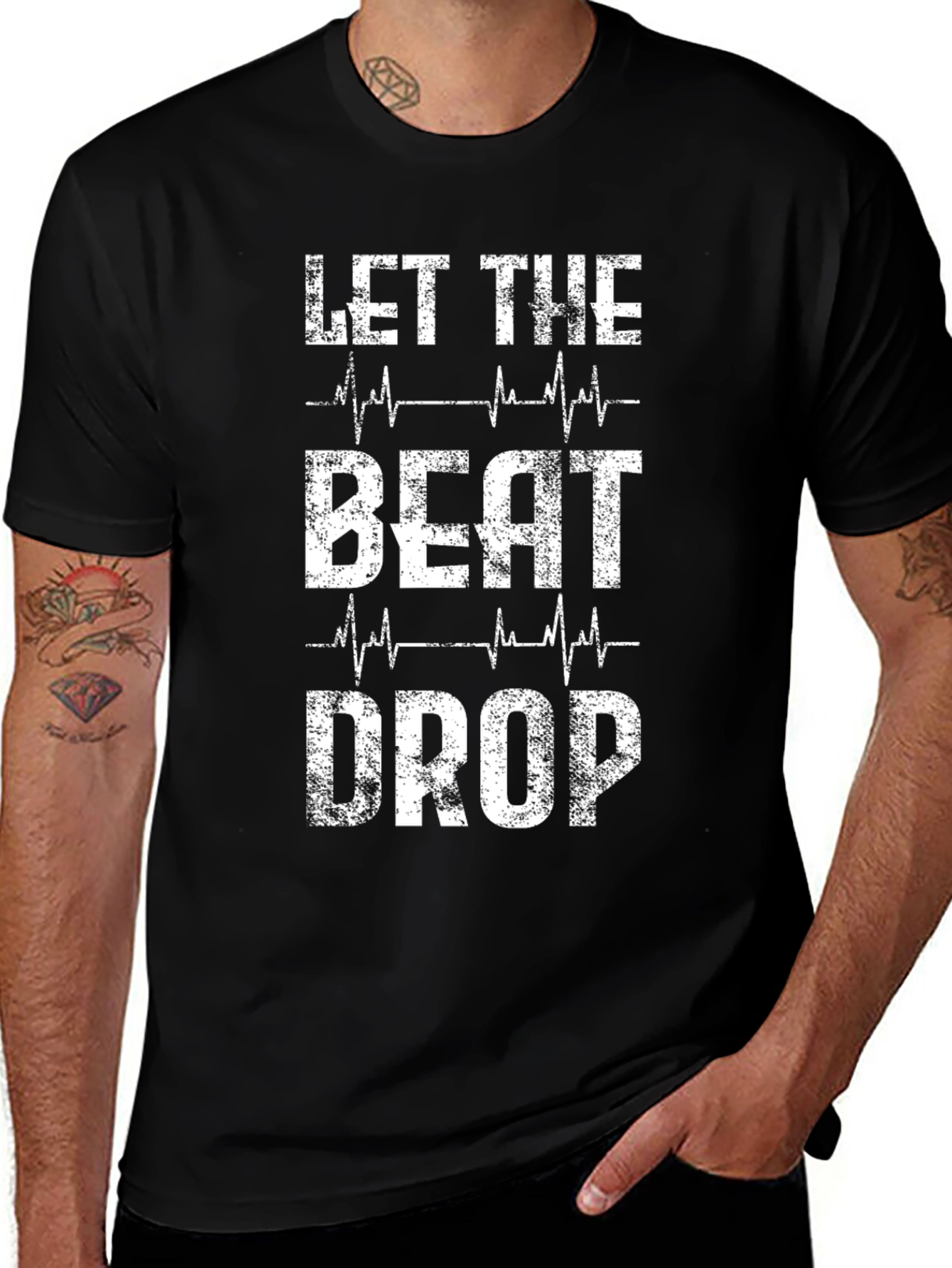 Let The Beat Drop T-Shirt - Black Graphic Tee