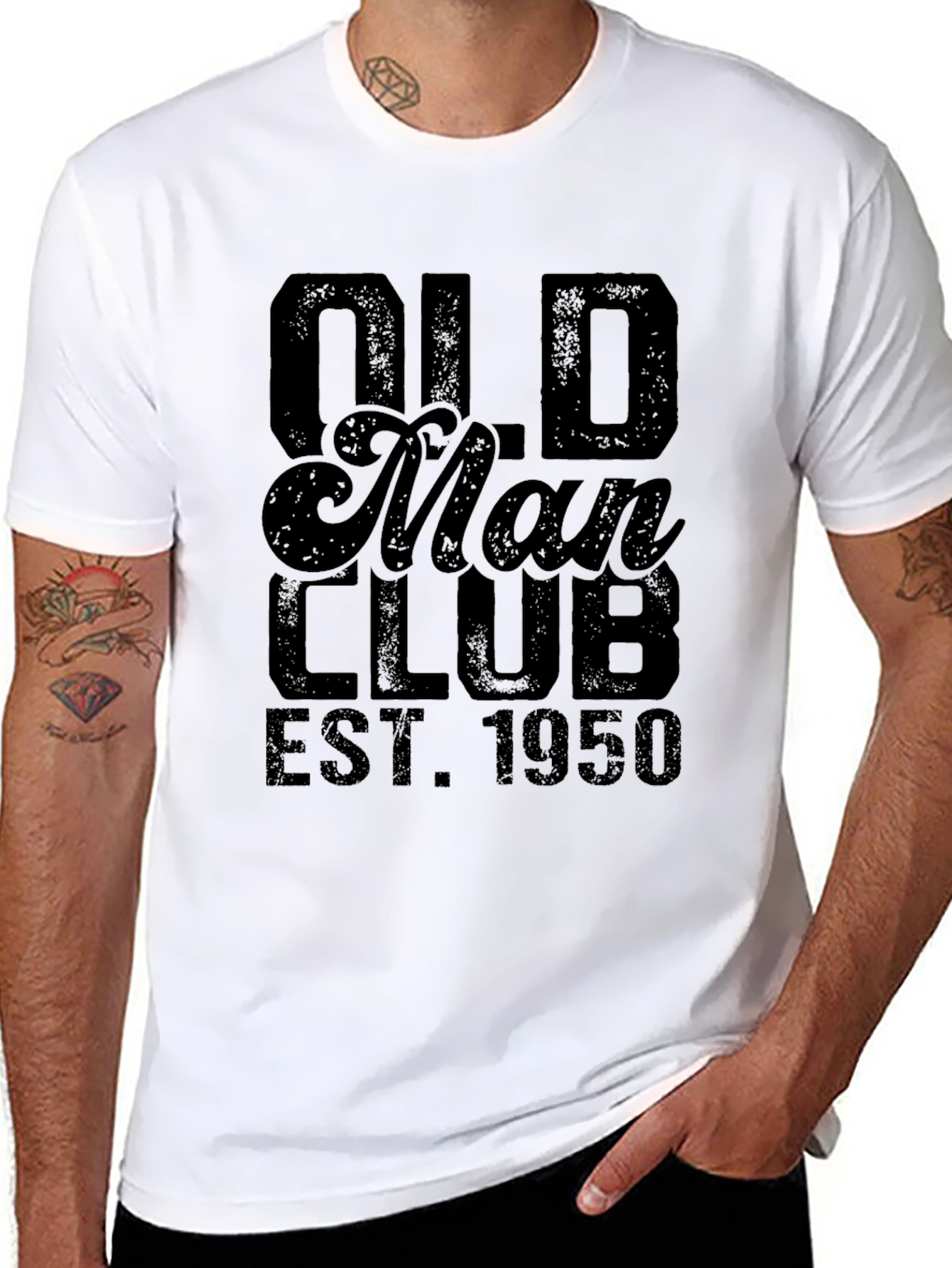 Old Man Club EST 1950 T-Shirt Black Tee