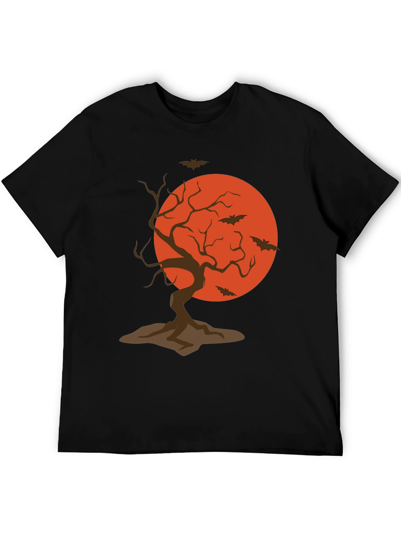 Halloween Tree and Bats Graphic T-Shirt
