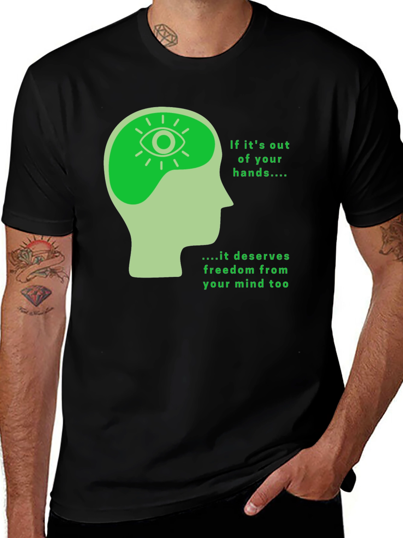 Mind Freedom T-Shirt - Black Graphic Tee