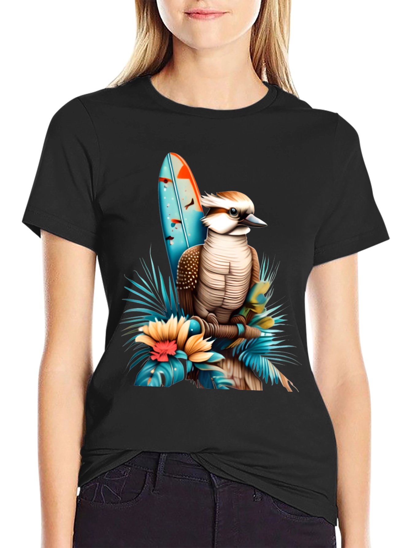 Kookaburra Surfboard Graphic T-Shirt
