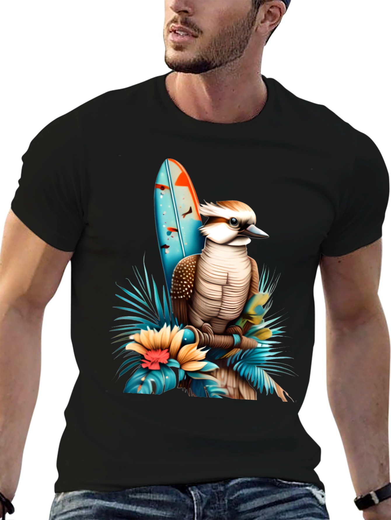 Kookaburra Surfboard Graphic T-Shirt