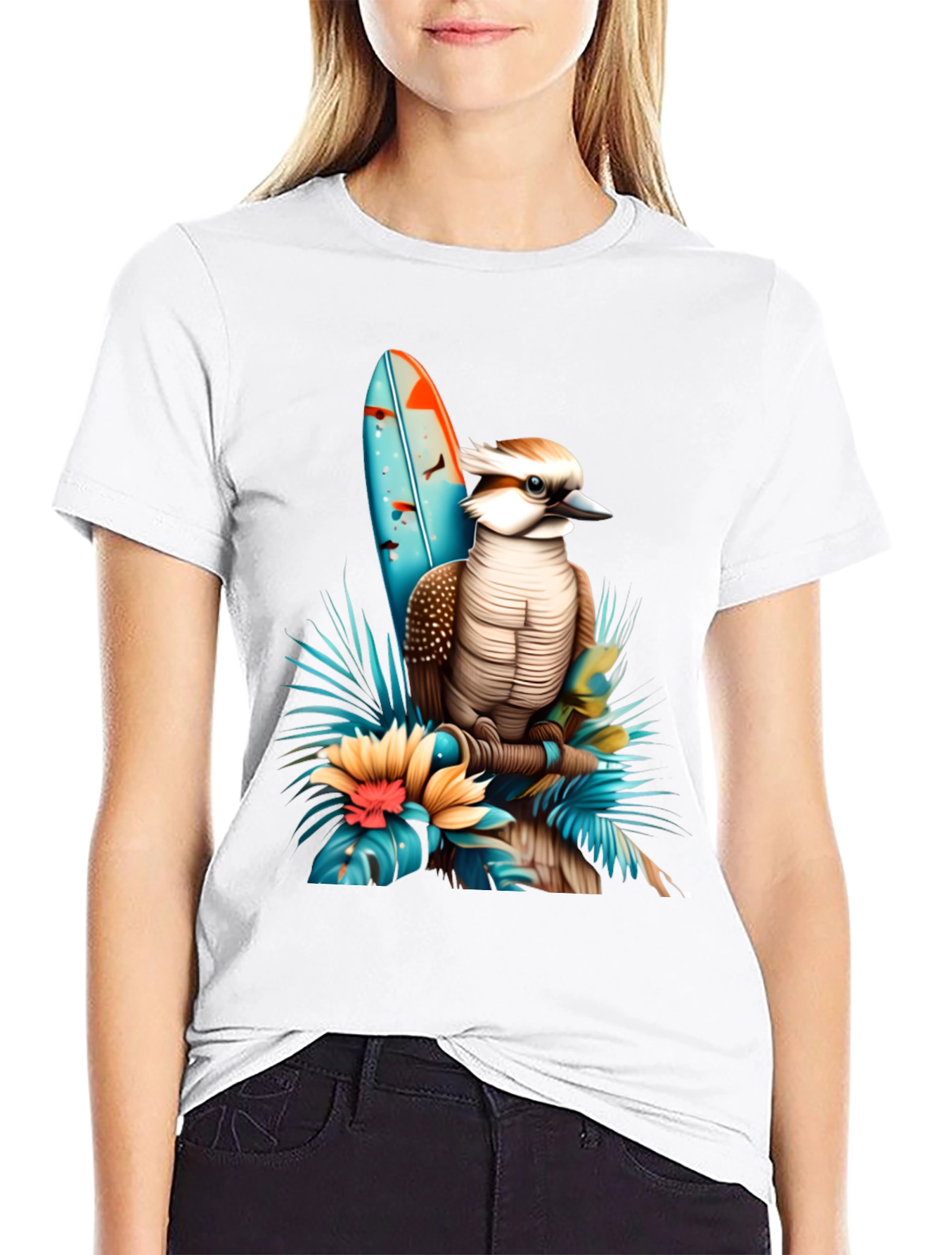 Kookaburra Surfboard Graphic T-Shirt