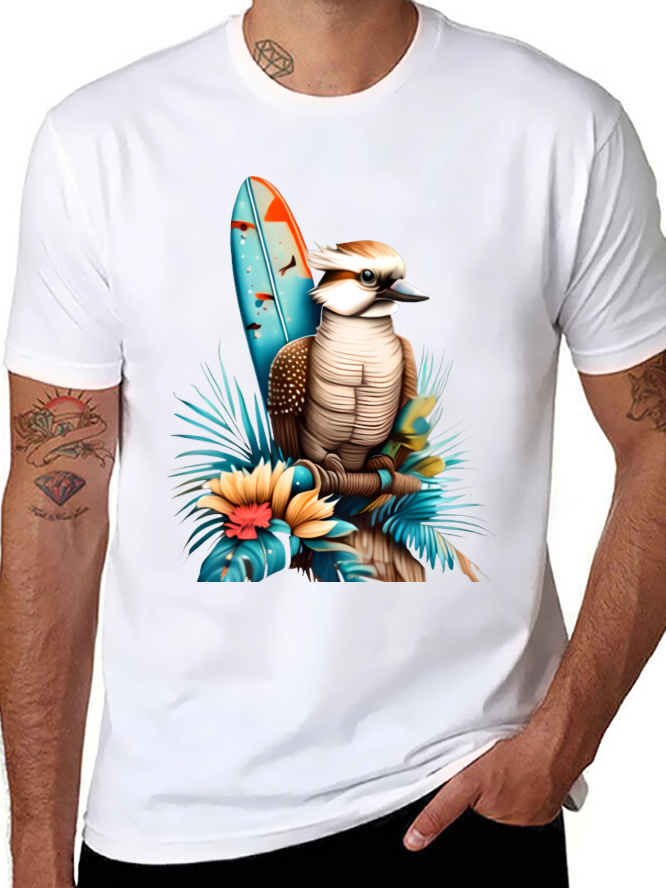 Kookaburra Surfboard Graphic T-Shirt