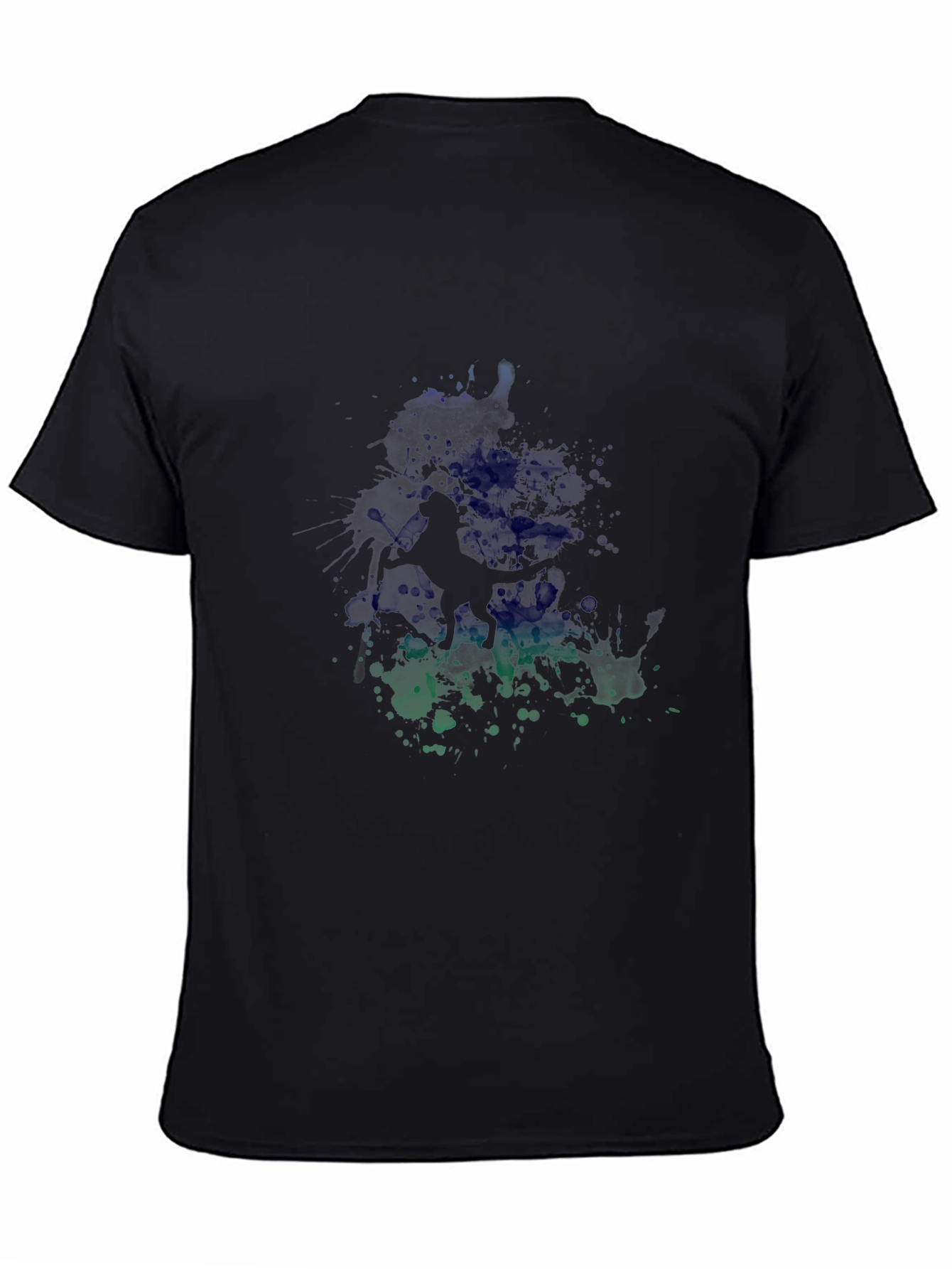 Abstract Graphic Print Black Casual Tee