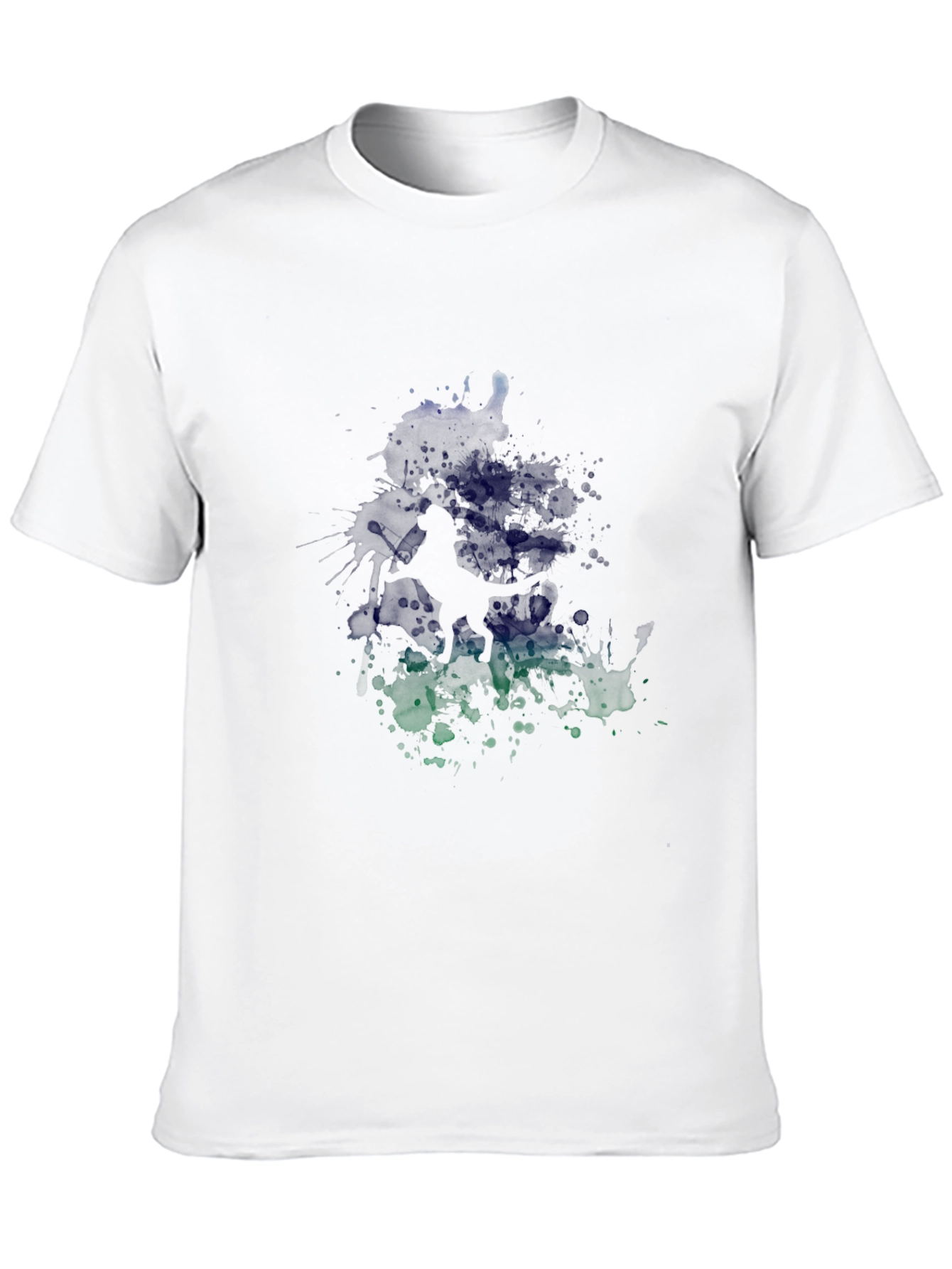 Abstract Graphic Print Black Casual Tee