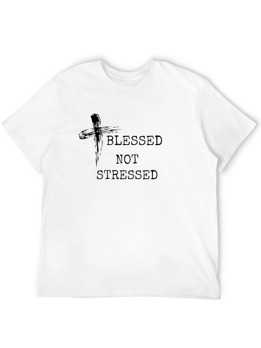 Blessed Not Stressed Graphic Tee - Black