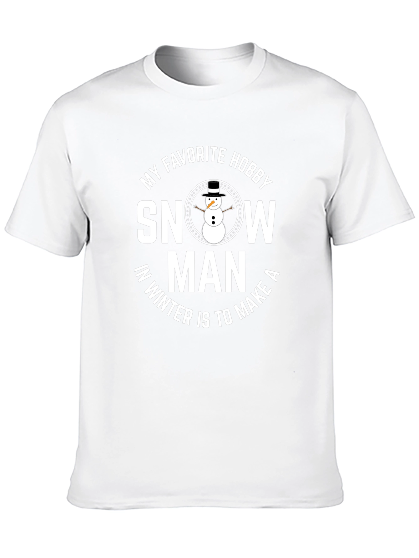 Snowman Hobby Graphic Tee - Winter Fun T-Shirt