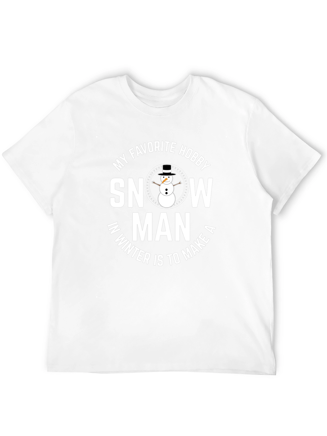 Snowman Hobby Graphic Tee - Winter Fun T-Shirt